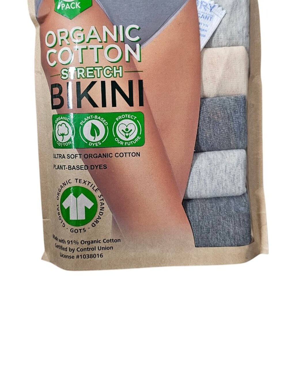 Felina Organic Cotton Stretch Organic Cotton Bikini 6-Pack New M - Picture 7 of 8